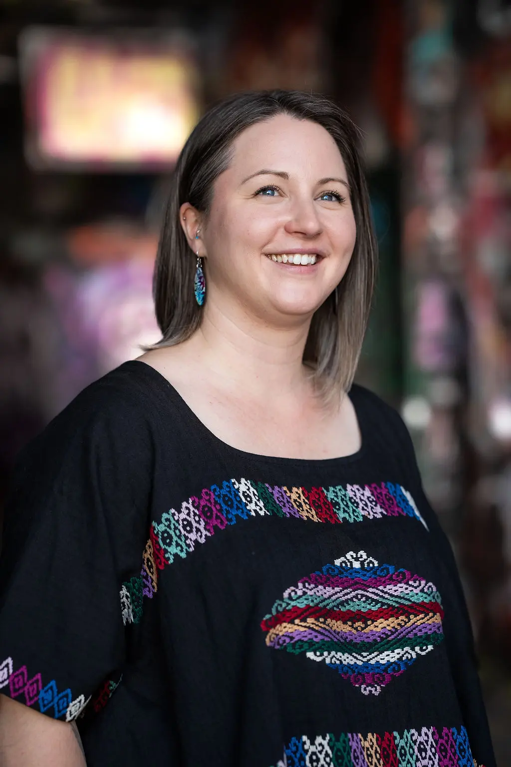 eorgie Sears, Buckinghamshire coach for creatives and founders, looking ahead with a smile
